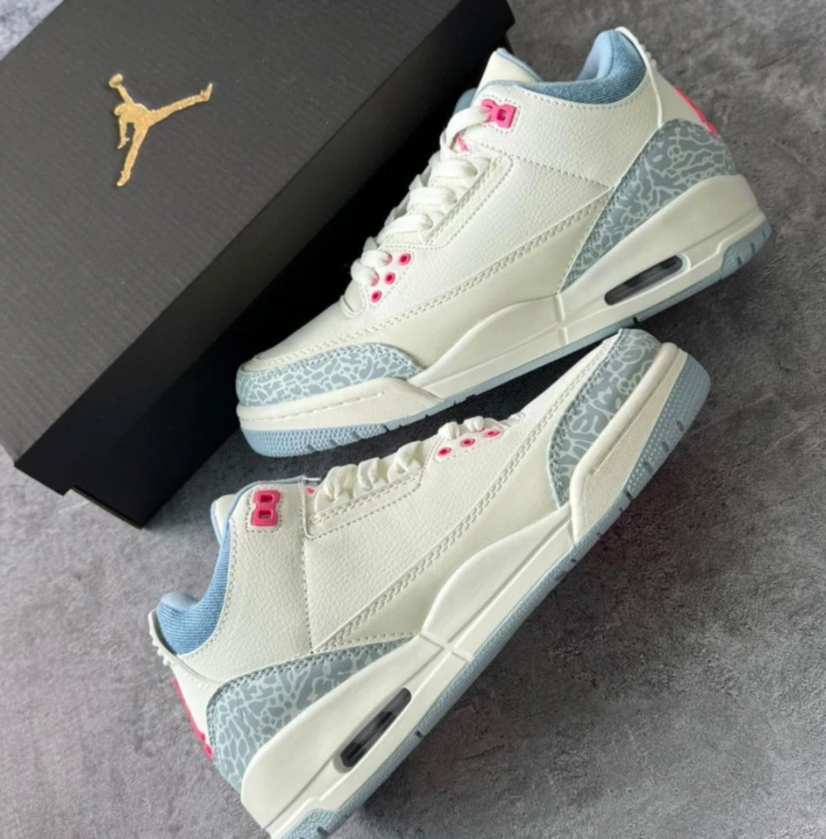 Jordan Retro 3 Beige Azul